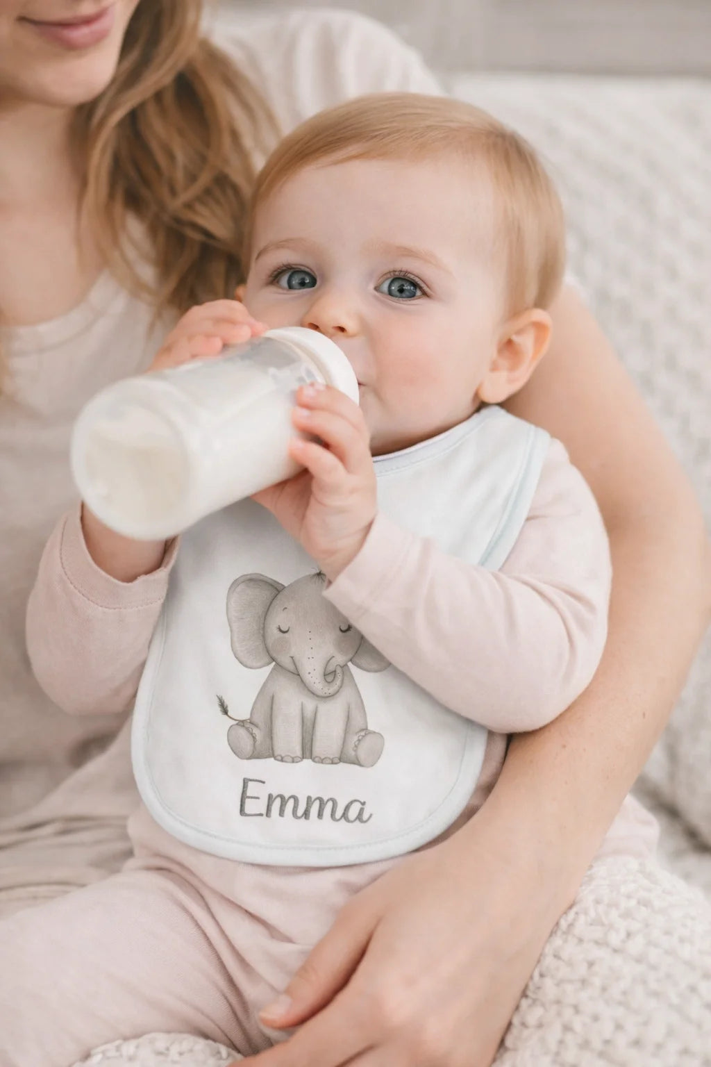 Bavoir Bébé Personnalisé avec Prénom | Motifs Animaux | L'Atelier Eure'iginal