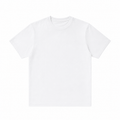 T-shirt blanc uni à plat, vue de face, fond blanc